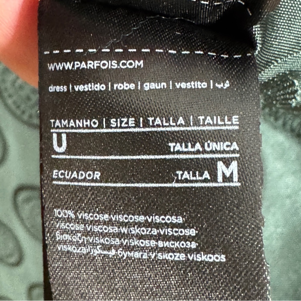 Parfois Oversized Viscose Dress Green One Size M Boho Style - Picture 5 of 6